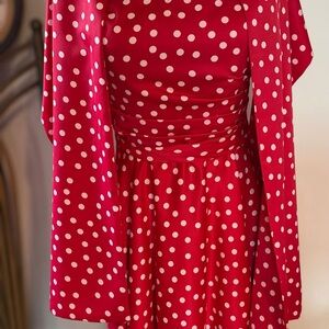 Fabulous Red Polka Dot Fit and Flare Dress!